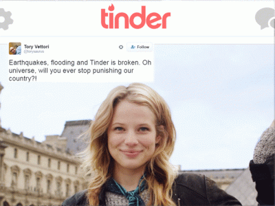 internet meltdown as tinder crashes