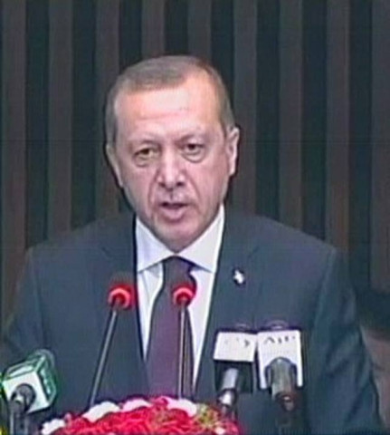 erdogan becomes first foreign dignitary to address pakistan s parliament for the third time an express news screengrab erdogan becomes first foreign dignitary to address pakistan s parliament for the third time an express news screengrab