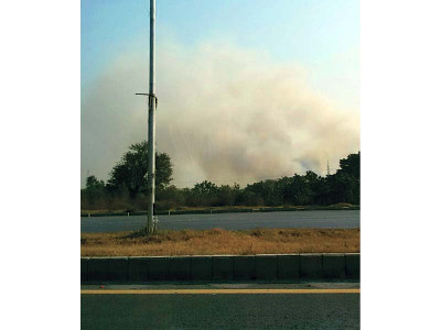 bushfire smoke out on the highway bushfire smoke out on the highway
