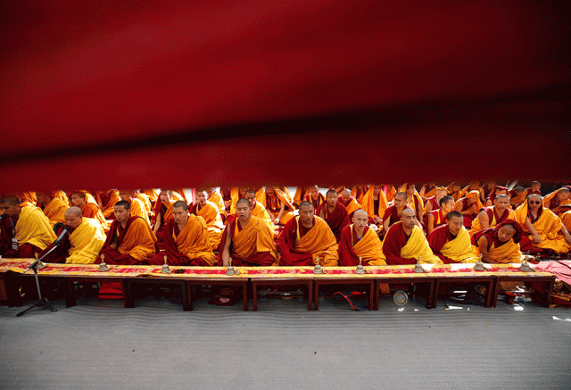 buddhist monks perform prayers to purify the boudhanath stupa ahead of its opening on november 22 after it was renovated following last year s earthquake in kathmandu nepal november 18 2016 photo reuters