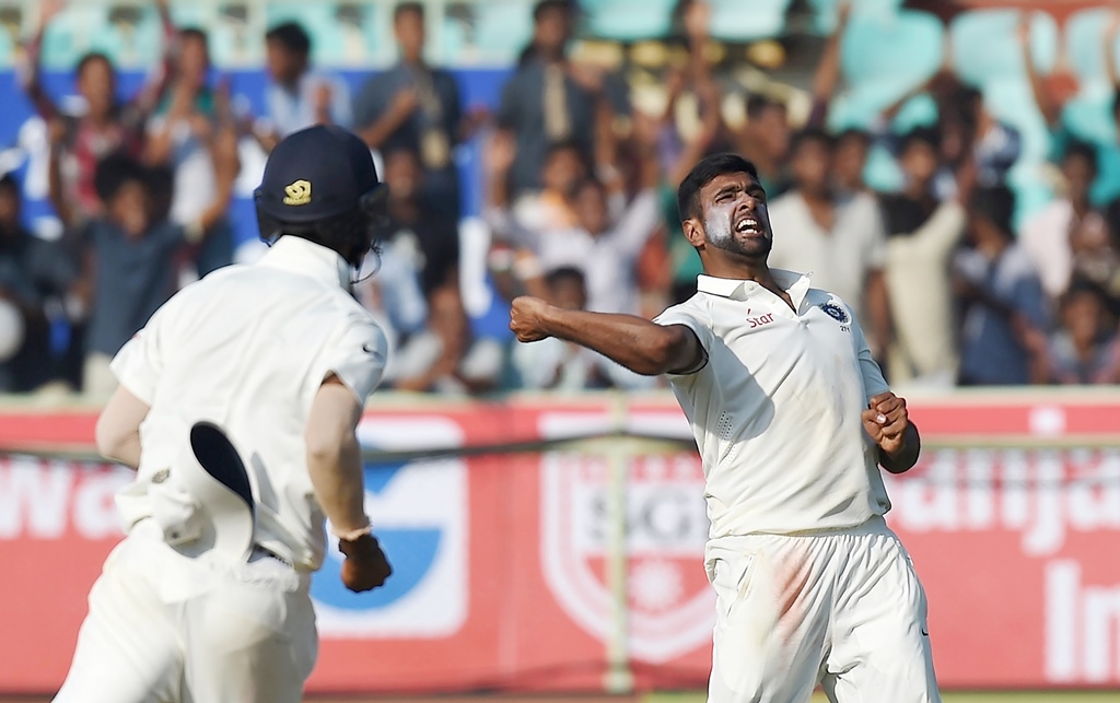 ravi ashwin was on fire against the visitors both with the bat and the ball photo afp