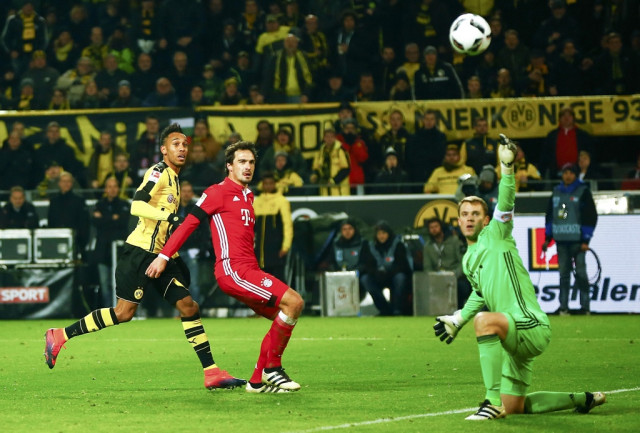 pierre emerick aubameyang l scores the only goal of the game photo reuters wolfgang rattay pierre emerick aubameyang l scores the only goal of the game photo reuters wolfgang rattay