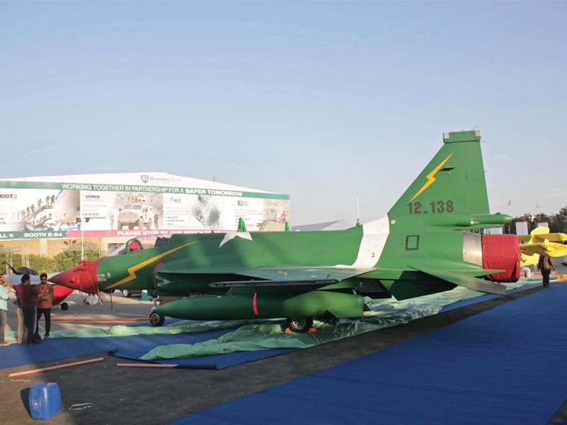 a jf 17 on display ahead of the ideas 2016 at expo centre photo mohammad noman express