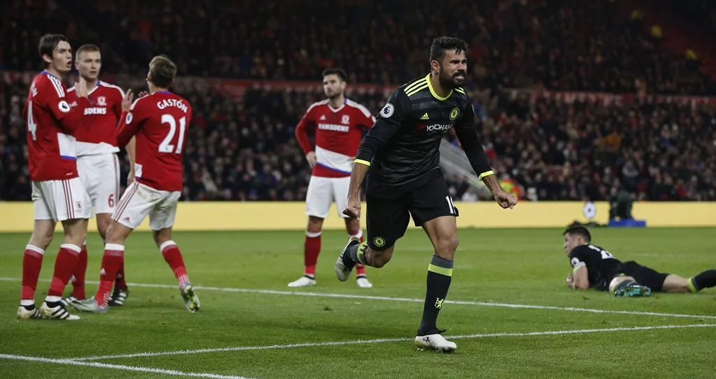 diego costa celebrates scoring chelsea 039 s only goal against middlesbrough photo reuters andrew yate diego costa celebrates scoring chelsea 039 s only goal against middlesbrough photo reuters andrew yate