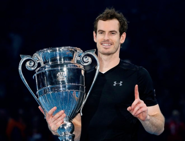 great britain 039 s andy murray celebrates with the year end no 1 trophy on november 21 2016 photo reuters great britain 039 s andy murray celebrates with the year end no 1 trophy on november 21 2016 photo reuters