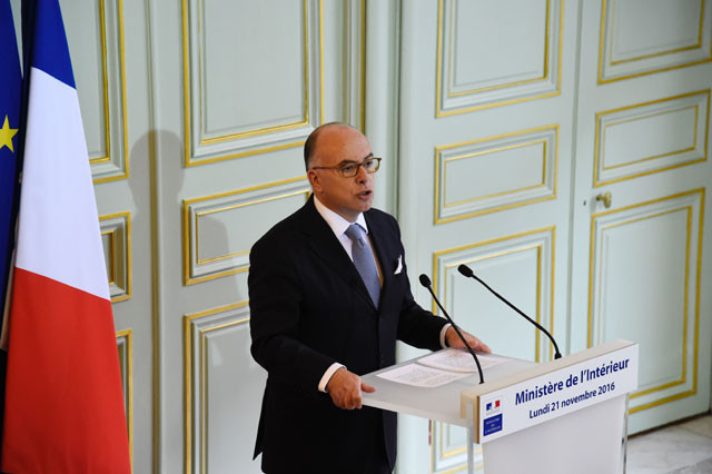 french interior minister bernard cazeneuve gives a press conference on november 21 2016 in paris photo afp french interior minister bernard cazeneuve gives a press conference on november 21 2016 in paris photo afp