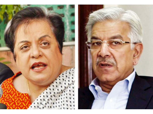 shireen mazari khawaja m asif photo file shireen mazari khawaja m asif photo file