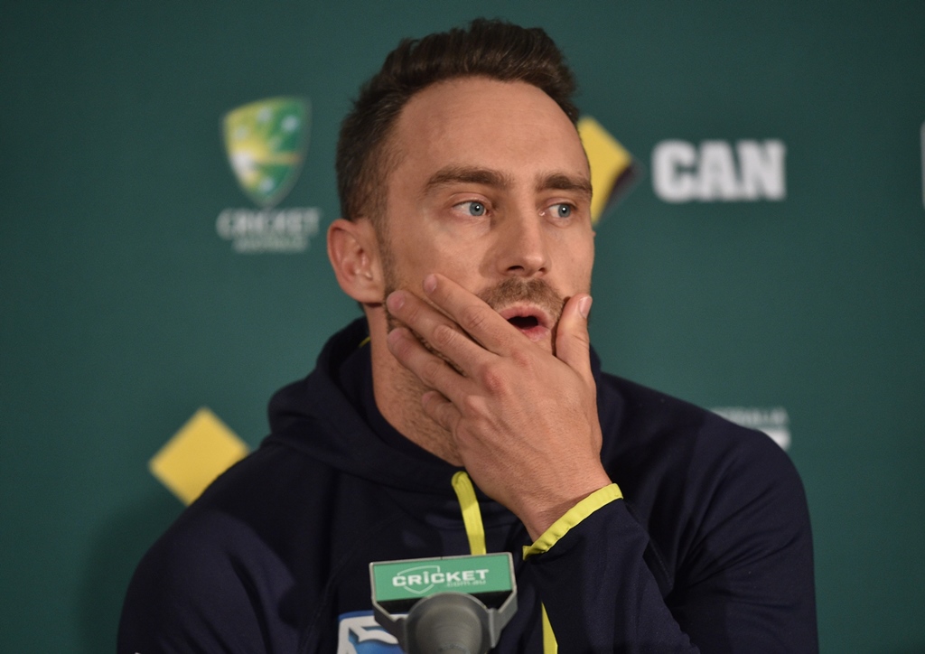 faf du plessis during a press conference ahead of the third test in adelaide on november 23 2016 photo afp peter parks