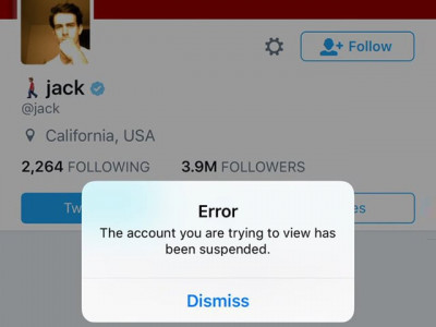 twitter suspends ceo jack dorsey s account by mistake twitter suspends ceo jack dorsey s account by mistake