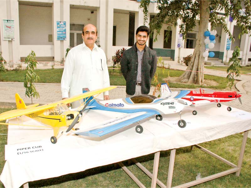 the aircraft and quad copters on display are built with everyday materials photo uet