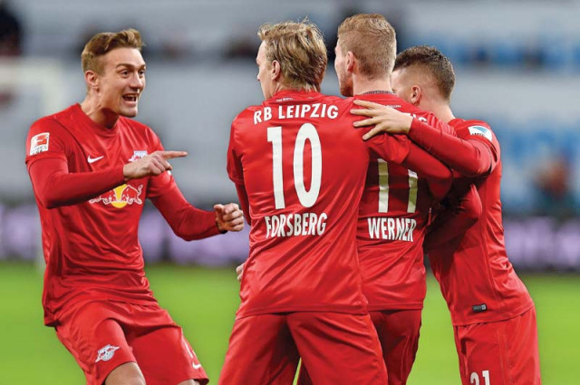 leipzig went top last friday with a 3 2 win at leverkusen setting a new bundesliga record in the process no club has gone unbeaten in their first 11 german league games after promotion photo afp leipzig went top last friday with a 3 2 win at leverkusen setting a new bundesliga record in the process no club has gone unbeaten in their first 11 german league games after promotion photo afp