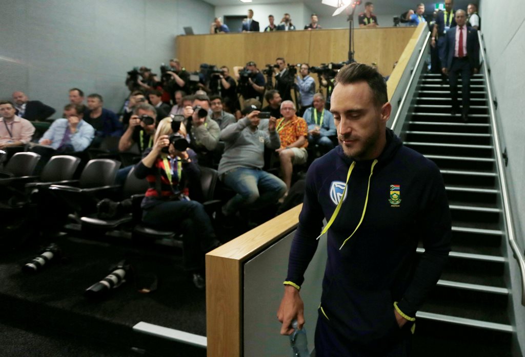 faf du plessis arrives at a news conference in adelaide photo reuters jason reed