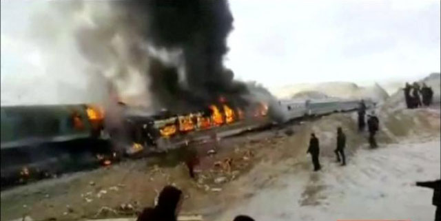 people gather around two passenger trains that collided in the city of shahroud in the north central province of semnan killing several people in this still frame taken from video november 25 2016 photo reuters