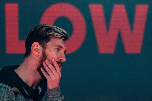 barcelona forward lionel messi speaking during a promotional event in barcelona on november 24 2016 photo afp pau barrena barcelona forward lionel messi speaking during a promotional event in barcelona on november 24 2016 photo afp pau barrena