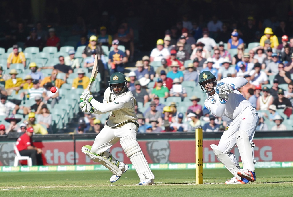 usman khawaja was unbeaten on 138 after second day 039 s play photo afp