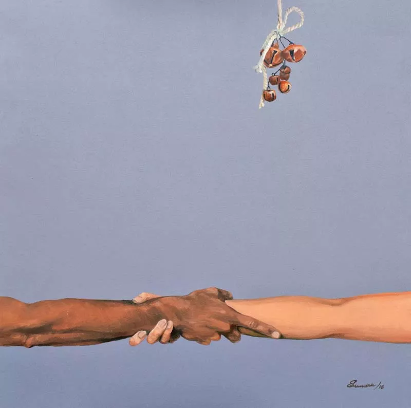 using the medium of oil on canvas artist sumera jawad portrays different shades people go through in their relationships photos courtesy art scene galleries using the medium of oil on canvas artist sumera jawad portrays different shades people go through in their relationships photos courtesy art scene galleries