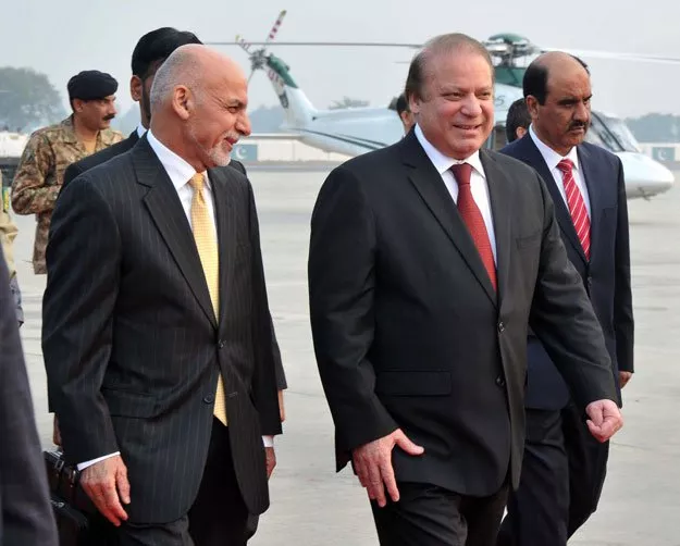 prime minister nawaz sharif walks with afghan president ashraf ghani upon his arrival at the nur khan airbase in rawalpindi on december 9 2015 photo afp prime minister nawaz sharif walks with afghan president ashraf ghani upon his arrival at the nur khan airbase in rawalpindi on december 9 2015 photo afp