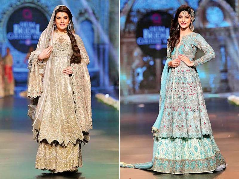 resham and mawra hocane walked for hem and mnr design studio respectively photos publicity