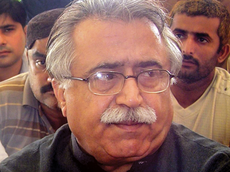 maula bux chandio has warned that the federal government is provoking his party to take to the streets photo file