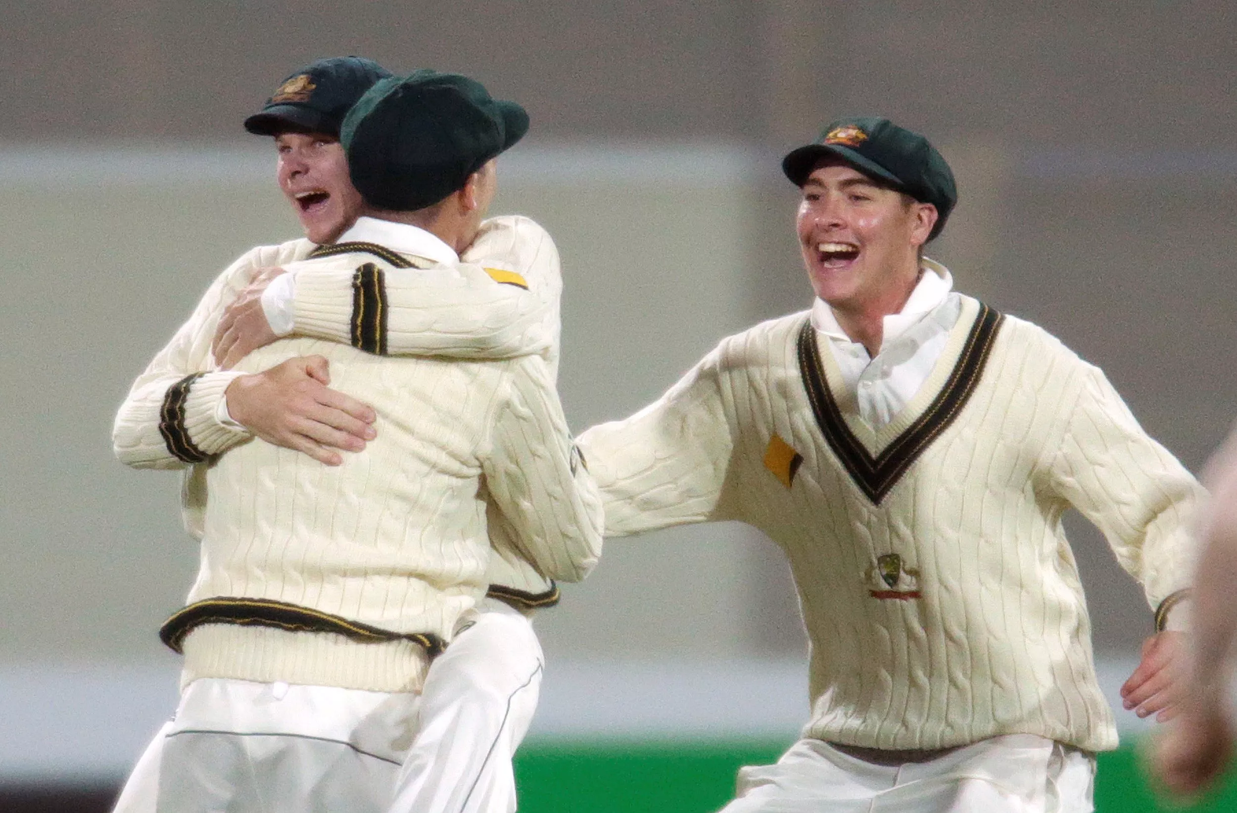 australia captain steve smith l hugs teammate peter handscom alongside matt renshaw r in adelaide photo reuters jason reed australia captain steve smith l hugs teammate peter handscom alongside matt renshaw r in adelaide photo reuters jason reed