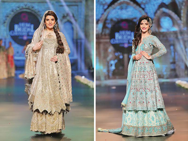 resham and mawra hocane walked for hem and mnr design studio respectively photos publicity