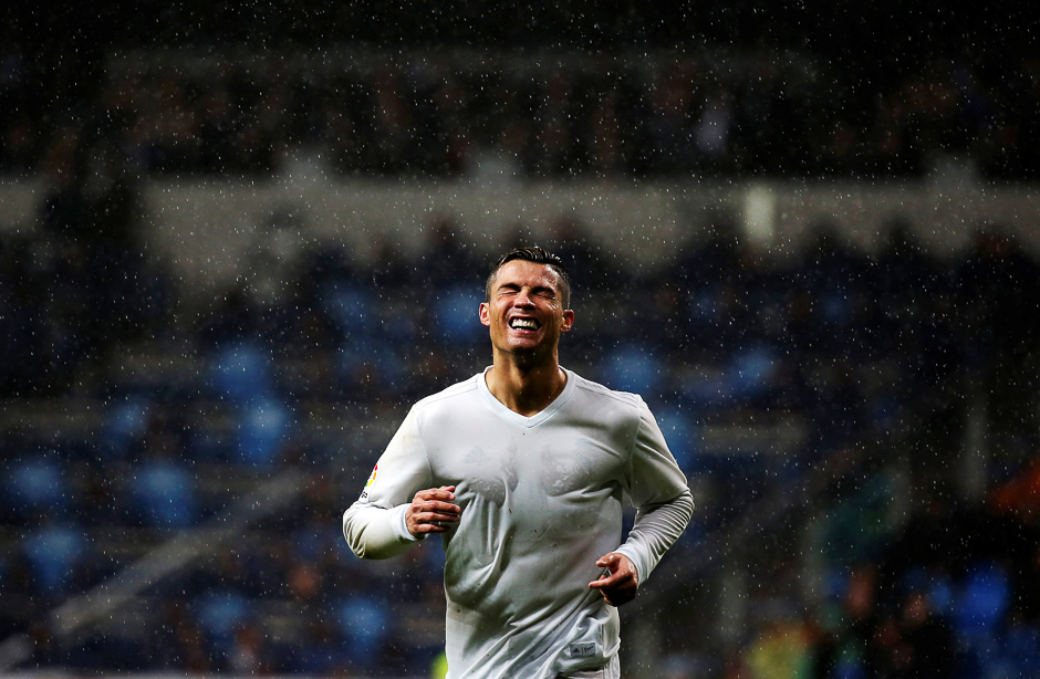 real madrid 039 s cristiano ronaldo reacts during a match played with sporting gijon photo reuters