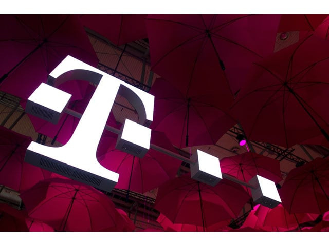 this file photo taken on march 10 2014 shows a deutsche telekom t mobile logo hanging under pink umbrellas at the stand of the german telecommunications giant during the 2014 cebit computer technology trade fair in hanover central germany photo afp this file photo taken on march 10 2014 shows a deutsche telekom t mobile logo hanging under pink umbrellas at the stand of the german telecommunications giant during the 2014 cebit computer technology trade fair in hanover central germany photo afp
