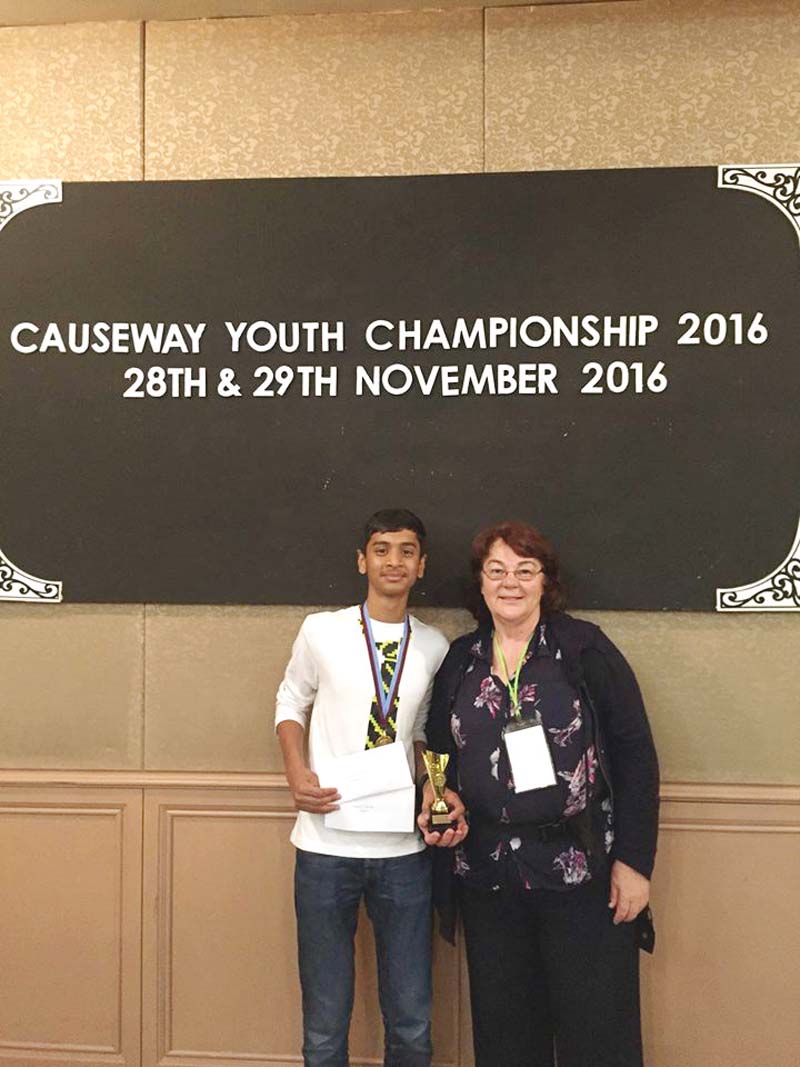 abbasi defeated australia s tim mason 490 437 in the last round to finish with 13 wins from 16 rounds to win the youth event photo courtesy psa