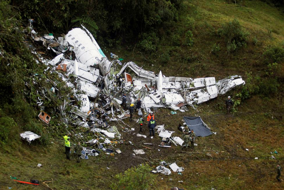 in pictures aftermath of plane crash in colombia