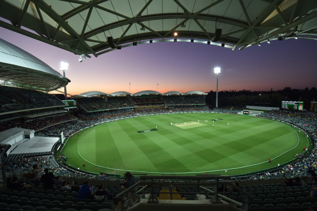 the sun sets during the third day night test cricket match between australia and south africa at the adelaide oval in adelaide on november 26 2016 photo afp the sun sets during the third day night test cricket match between australia and south africa at the adelaide oval in adelaide on november 26 2016 photo afp