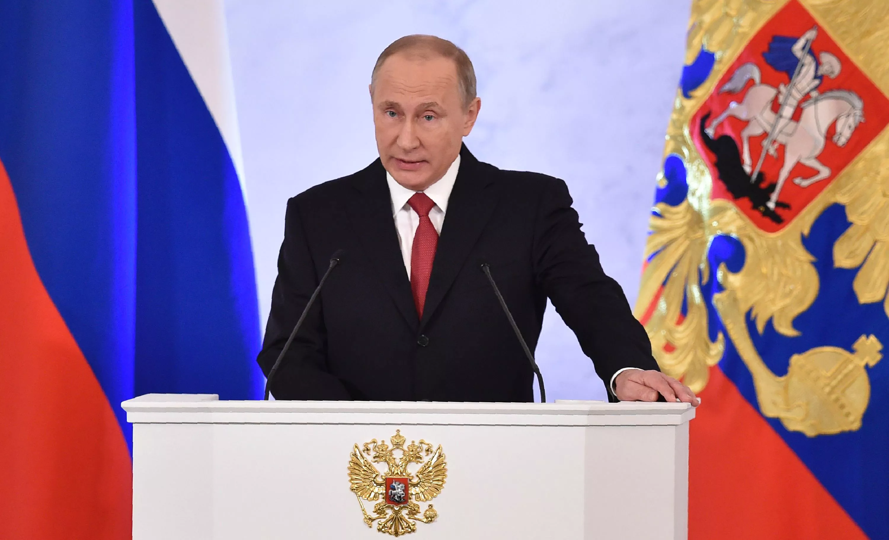 russian president vladimir putin addresses the federal assembly of both houses of parliament at the kremlin in moscow on december 1 2016 photo afp russian president vladimir putin addresses the federal assembly of both houses of parliament at the kremlin in moscow on december 1 2016 photo afp
