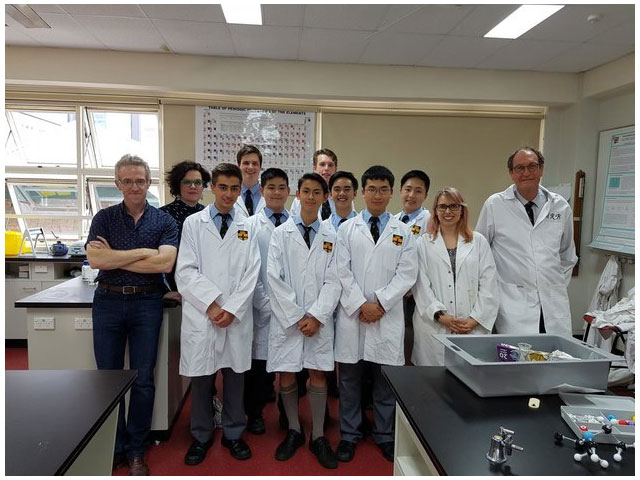 the students collaborated with scientists to reproduce an active ingredient in the life saving medicine photo university of sydney