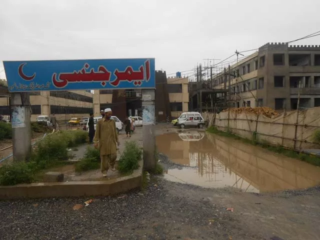 king abdullah teaching hospital was one of the most affected facilities where rainwater over the last three days entered the premises photo express king abdullah teaching hospital was one of the most affected facilities where rainwater over the last three days entered the premises photo express