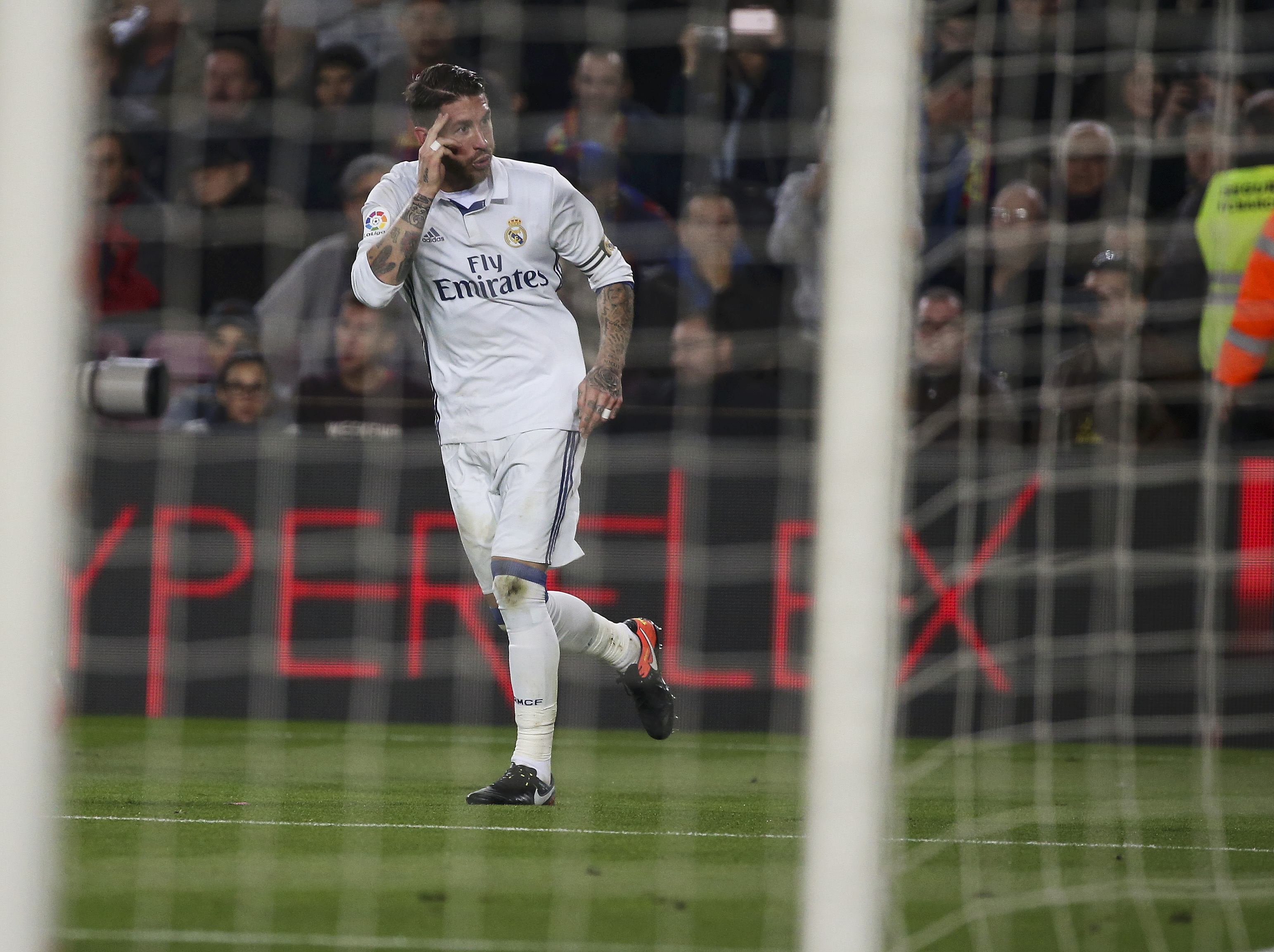 real madrid 039 s sergio ramos celebrates after scoring a goal during the quot clasico quot on saturday december 3 2016 photo reuters