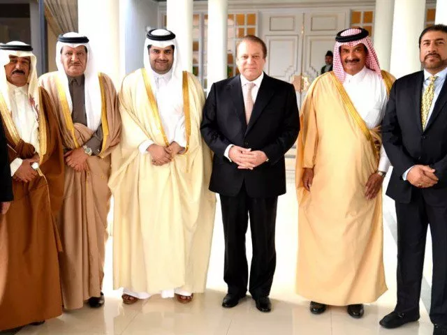 12 members of the qatari royal family reached the raiwind estate of the ruling sharif family on saturday photo pid 12 members of the qatari royal family reached the raiwind estate of the ruling sharif family on saturday photo pid