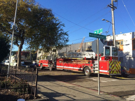 firefighters inspect a warehouse on december 3 2016 where a fire killed 9 people during a rave party the night before in oakland california photo afp