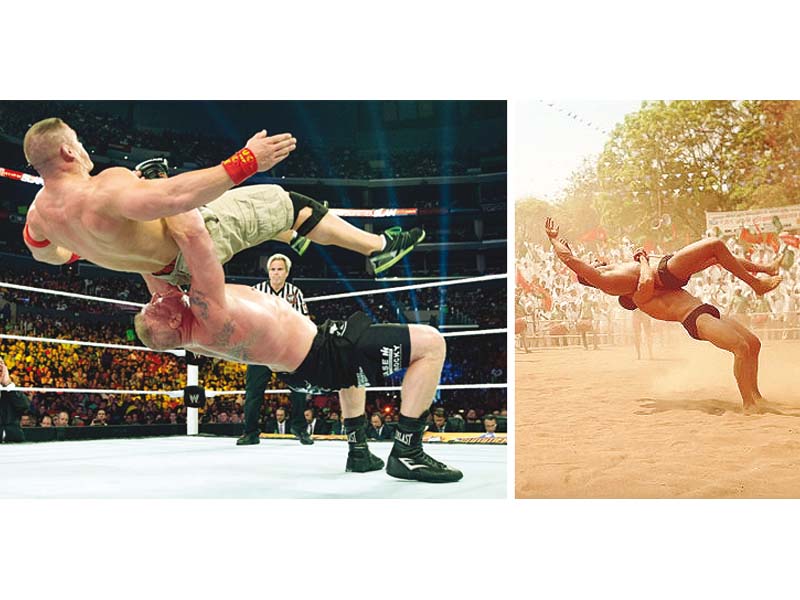 khan throwing people in the air and hitting them with german suplexes in sultan is reminiscent of brock lesnar taking his opponents to suplex city photos file