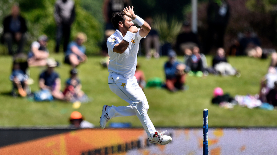 yasir shah in his bowling stride photo afp