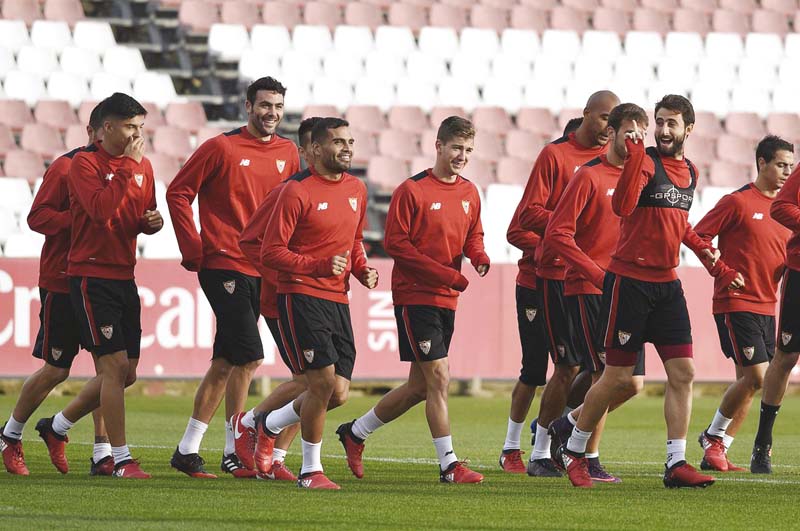 anything better than a two goal defeat will see sevilla qualify for the knockout stages but will mean they can no longer defend the europa league title they have won thrice in a row photo afp