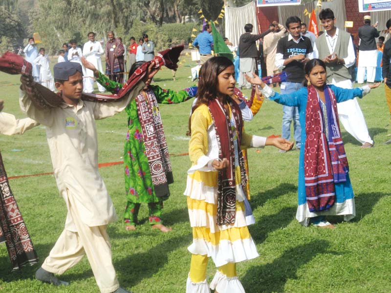 the participants presented a performance on the theme of friendship and education at the dosti sports festival photo express