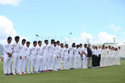 pakistan cricket team observes minute s silence for pia victims