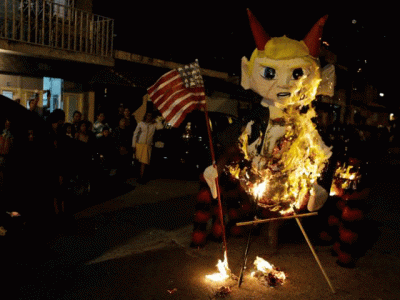 guatemalans burn trump effigies to scatter evil spirits guatemalans burn trump effigies to scatter evil spirits