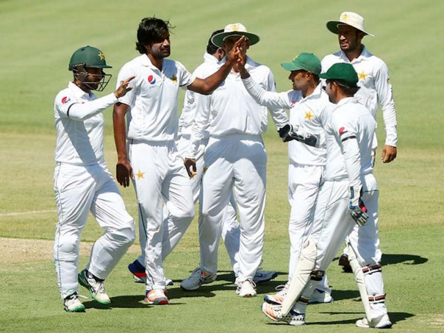the trio of left arm pacers amir wahab and rahat shared nine wickets among themselves to dismiss the home side for a meagre 114 in 39 1 overs photo courtesy cricket australia the trio of left arm pacers amir wahab and rahat shared nine wickets among themselves to dismiss the home side for a meagre 114 in 39 1 overs photo courtesy cricket australia
