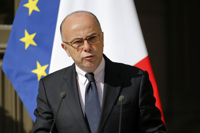 french interior minister bernard cazeneuve delivers his speech during a press conference in paris monday sept 22 2014 france s top security official says militants from the islamic state group have threatened to kill civilians in the coalition of countries arrayed against the extremists interior minister bernard cazeneuve says he is confident in the country s security ap photo christophe ena