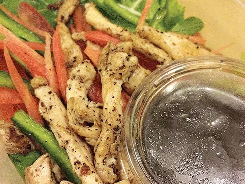 their chicken honey salad comprising gently saut ed chicken strips coated in a mild honey dressing is particularly moreish photo file their chicken honey salad comprising gently saut ed chicken strips coated in a mild honey dressing is particularly moreish photo file