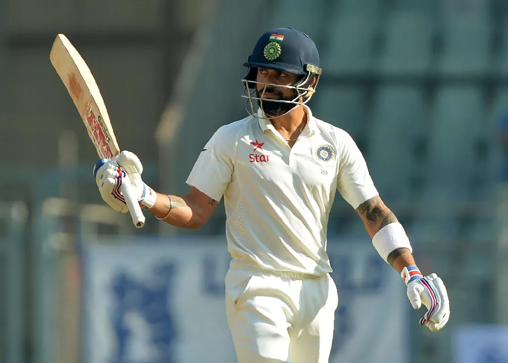 kohli crossed 1 000 test runs for the year and 4 000 for his career during his 241 ball knock to ensure india take a 51 run lead with three wickets remaining into day four photo afp kohli crossed 1 000 test runs for the year and 4 000 for his career during his 241 ball knock to ensure india take a 51 run lead with three wickets remaining into day four photo afp