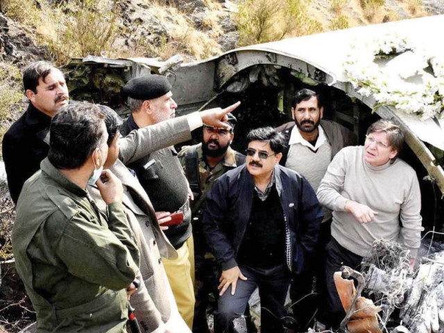 pia ceo bernd hildenbrand visits the site of the atr crash near havelian city photo app pia ceo bernd hildenbrand visits the site of the atr crash near havelian city photo app