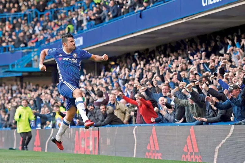 scores only goal against west brom to send blues three points clear of second placed arsenal photo afp scores only goal against west brom to send blues three points clear of second placed arsenal photo afp