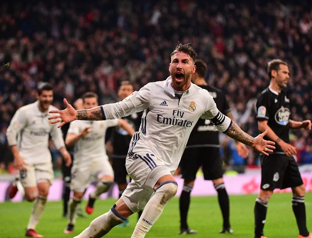 sergio ramos bailed his side out again with injury time winner against deportivo photo afp sergio ramos bailed his side out again with injury time winner against deportivo photo afp