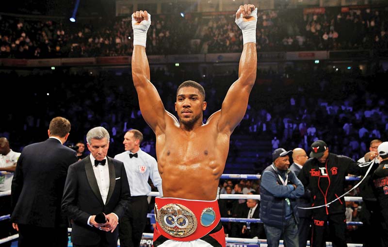 joshua successfully defended his ibf world heavyweight title for a second time with another brutal demonstration of his power punching photo reuters